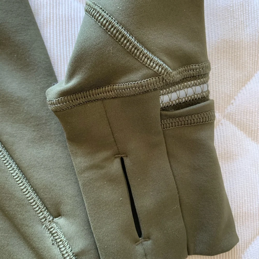 Lululemon Olive 1/4 Zip Fleece